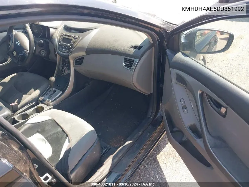 KMHDH4AE5DU851992 2013 Hyundai Elantra Gls