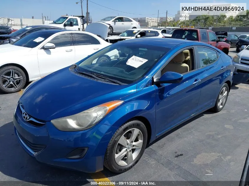 KMHDH4AE4DU966924 2013 Hyundai Elantra Gls