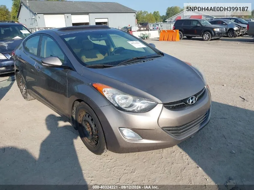 2013 Hyundai Elantra Gls/Limited VIN: 5NPDH4AE0DH399187 Lot: 40324221