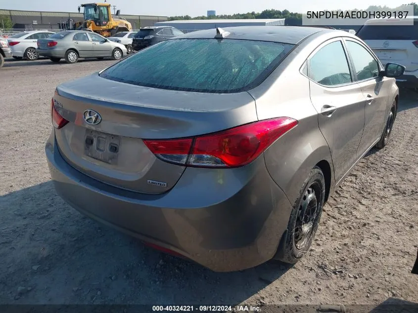 5NPDH4AE0DH399187 2013 Hyundai Elantra Gls/Limited