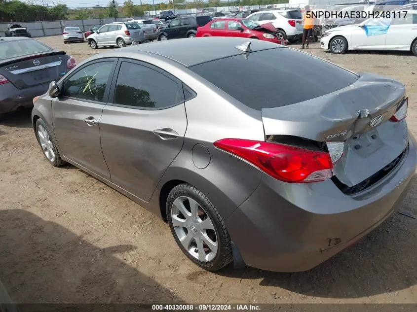 5NPDH4AE3DH248117 2013 Hyundai Elantra Gls/Limited