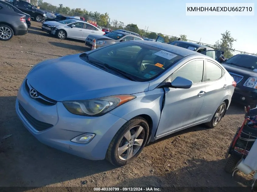 2013 Hyundai Elantra Gls/Limited VIN: KMHDH4AEXDU662710 Lot: 40330799