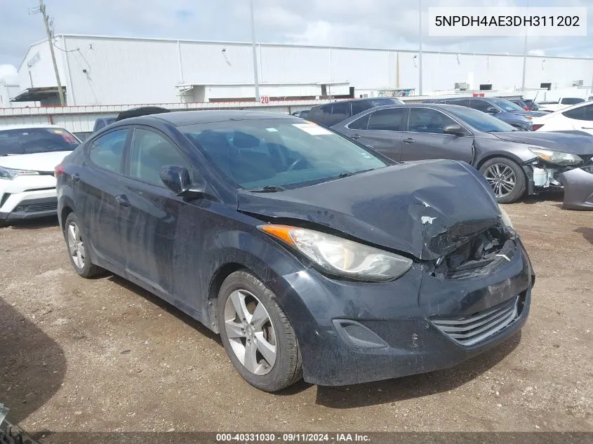 5NPDH4AE3DH311202 2013 Hyundai Elantra Gls