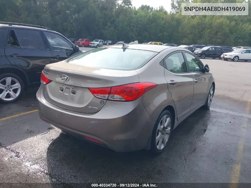 2013 Hyundai Elantra Gls/Limited VIN: 5NPDH4AE8DH419069 Lot: 40334720