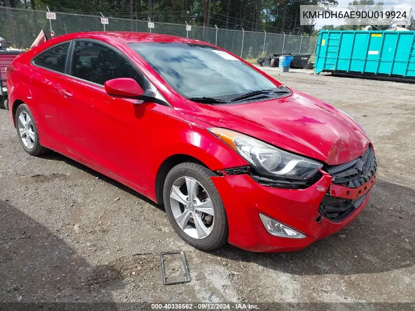 2013 Hyundai Elantra Gs VIN: KMHDH6AE9DU019924 Lot: 40335562