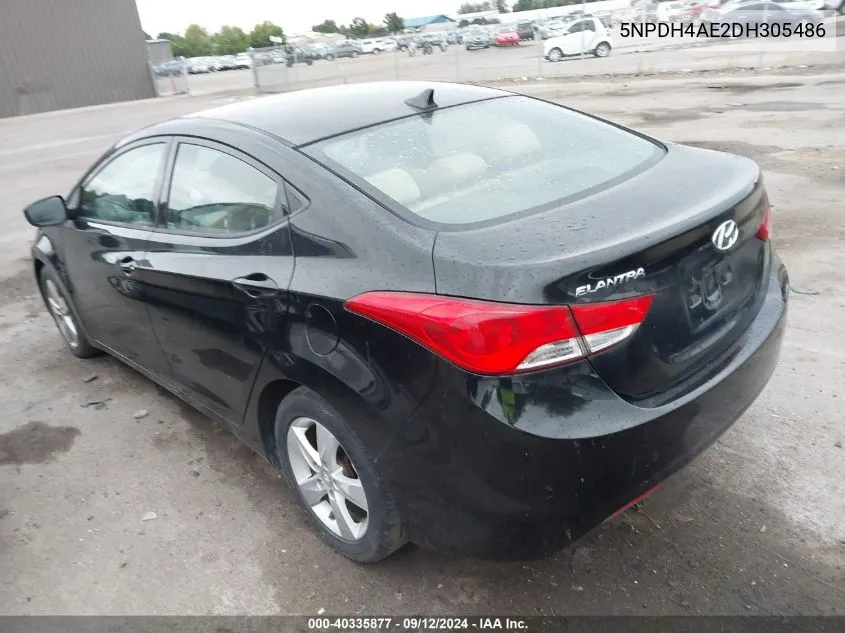 5NPDH4AE2DH305486 2013 Hyundai Elantra Gls Pzev