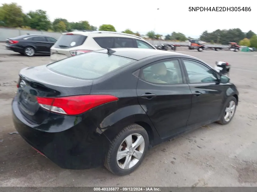 2013 Hyundai Elantra Gls Pzev VIN: 5NPDH4AE2DH305486 Lot: 40335877