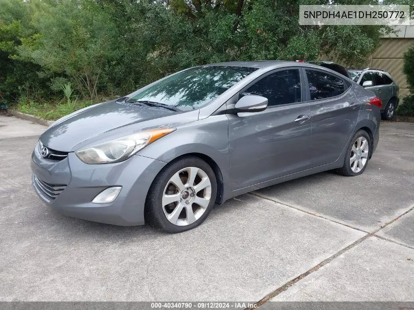 2013 Hyundai Elantra Limited VIN: 5NPDH4AE1DH250772 Lot: 40340790