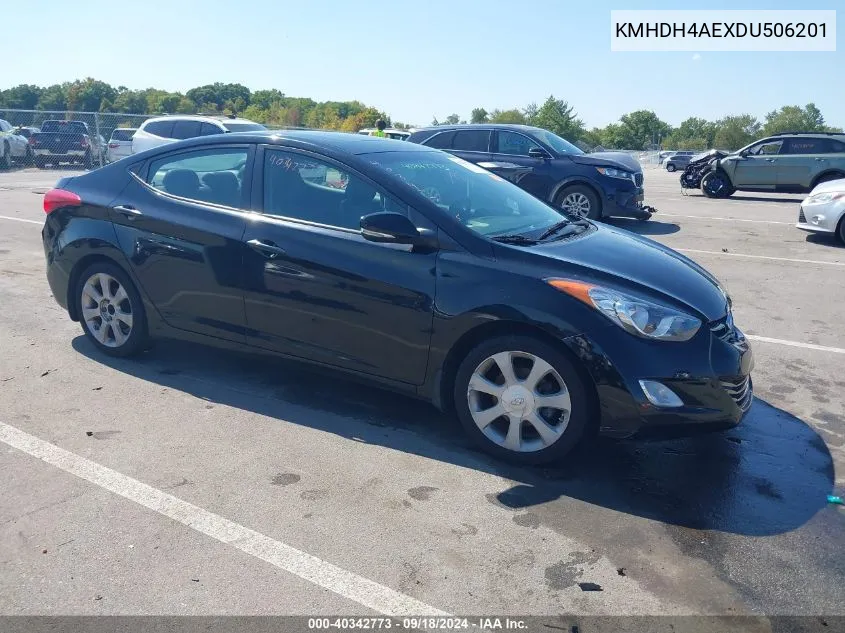 2013 Hyundai Elantra Limited VIN: KMHDH4AEXDU506201 Lot: 40342773