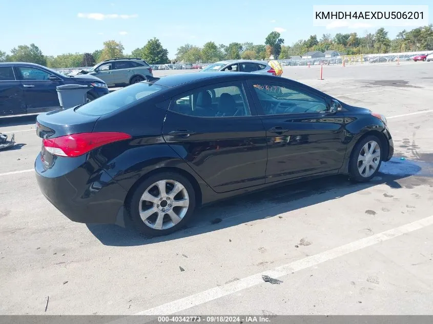 2013 Hyundai Elantra Limited VIN: KMHDH4AEXDU506201 Lot: 40342773