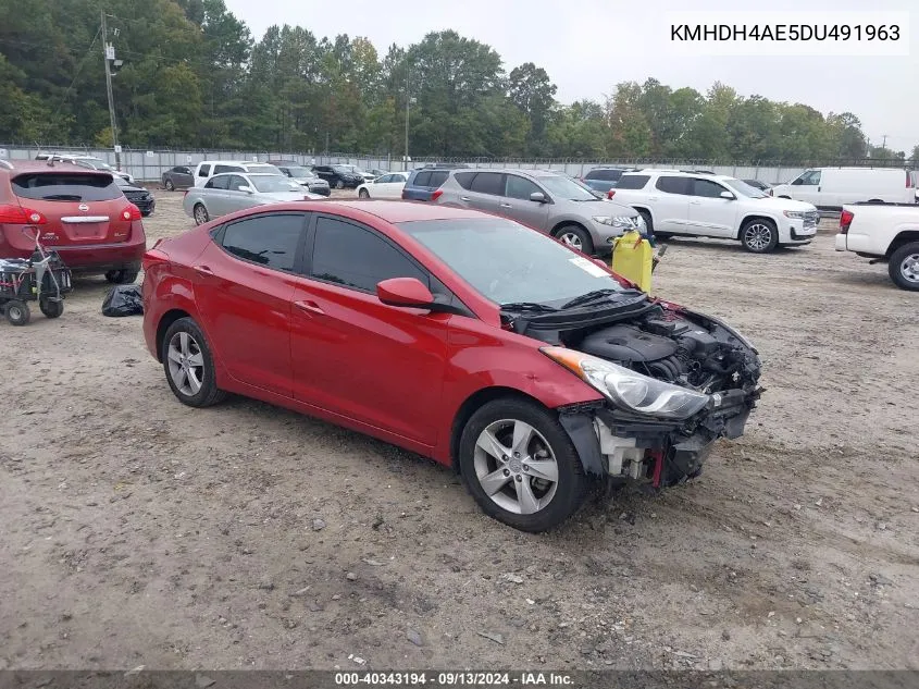 KMHDH4AE5DU491963 2013 Hyundai Elantra Gls