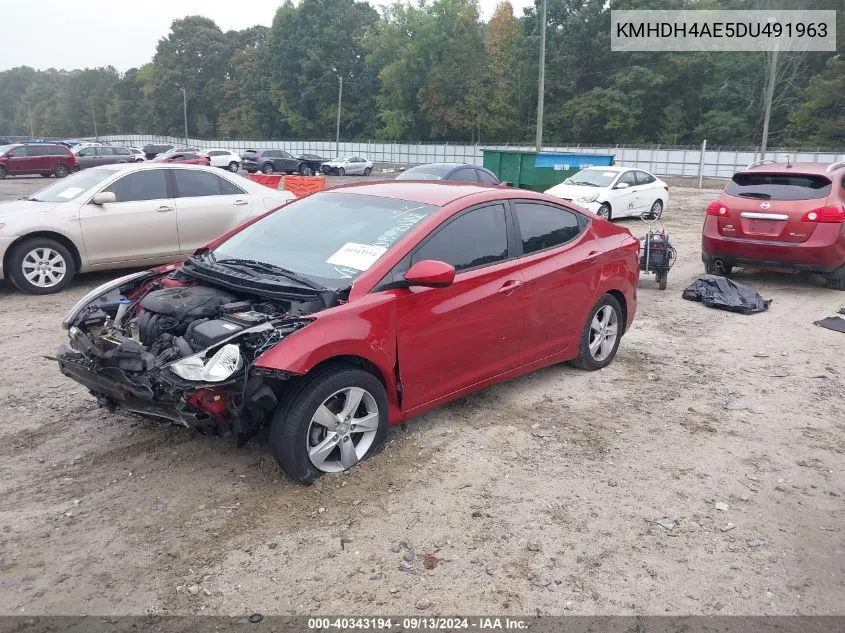 2013 Hyundai Elantra Gls VIN: KMHDH4AE5DU491963 Lot: 40343194