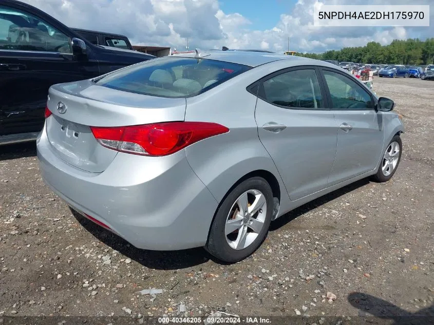 2013 Hyundai Elantra Gls VIN: 5NPDH4AE2DH175970 Lot: 40346205