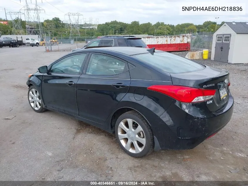 5NPDH4AE6DH218836 2013 Hyundai Elantra Limited