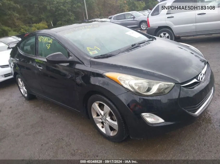 2013 Hyundai Elantra Gls VIN: 5NPDH4AE5DH183108 Lot: 40348828