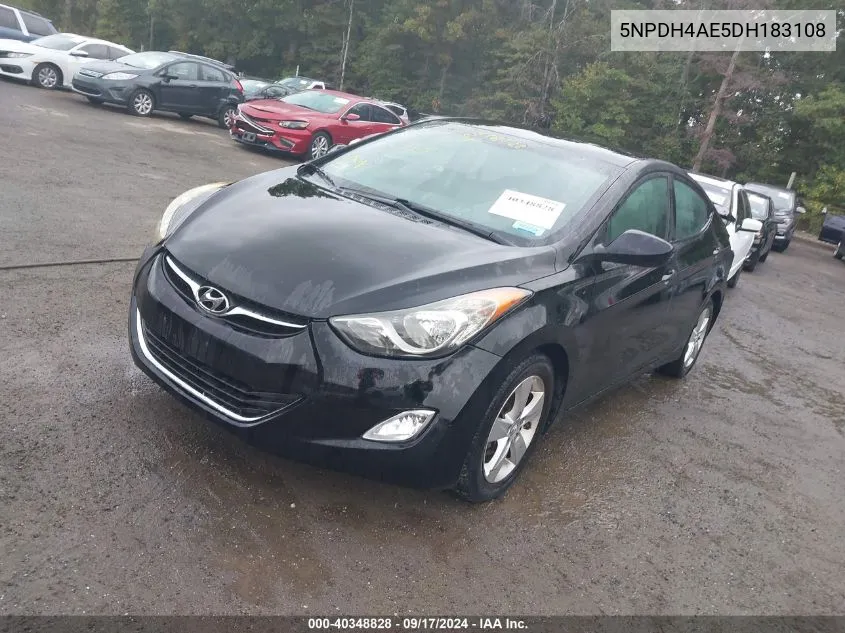 2013 Hyundai Elantra Gls VIN: 5NPDH4AE5DH183108 Lot: 40348828