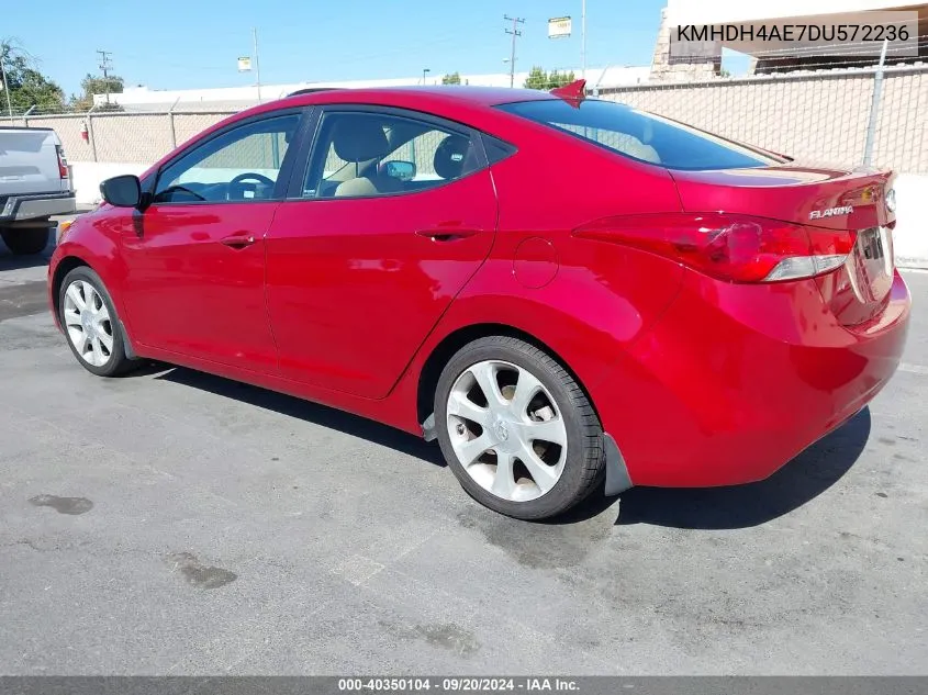 2013 Hyundai Elantra Limited VIN: KMHDH4AE7DU572236 Lot: 40350104