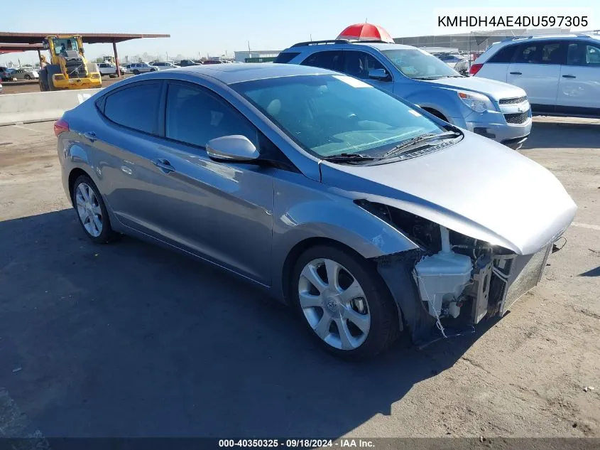 2013 Hyundai Elantra Limited VIN: KMHDH4AE4DU597305 Lot: 40350325