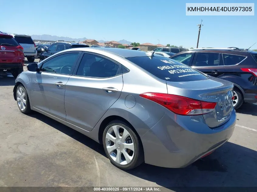 2013 Hyundai Elantra Limited VIN: KMHDH4AE4DU597305 Lot: 40350325