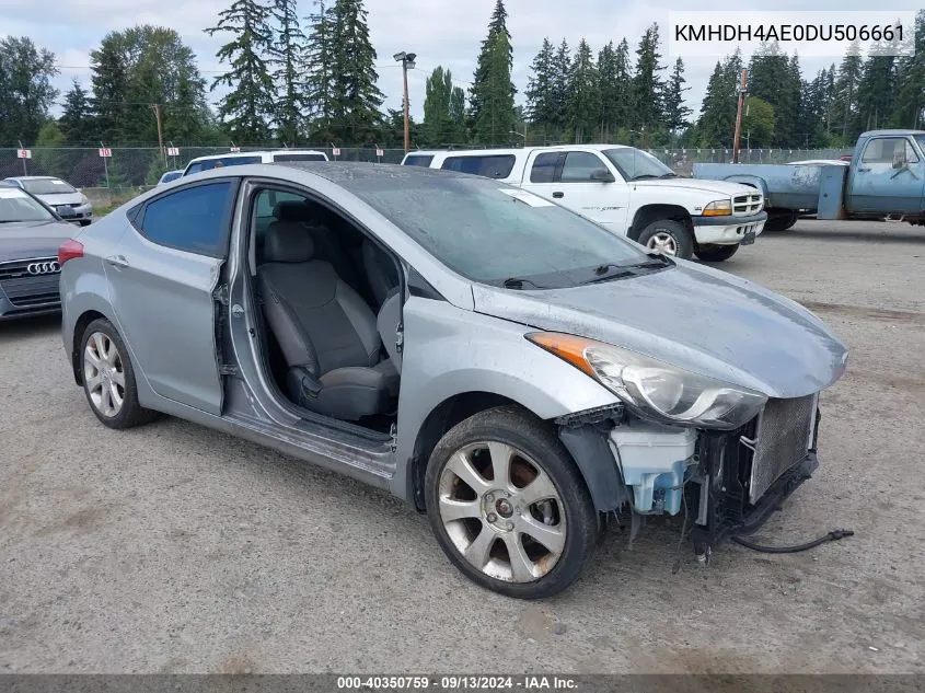 2013 Hyundai Elantra Limited VIN: KMHDH4AE0DU506661 Lot: 40350759