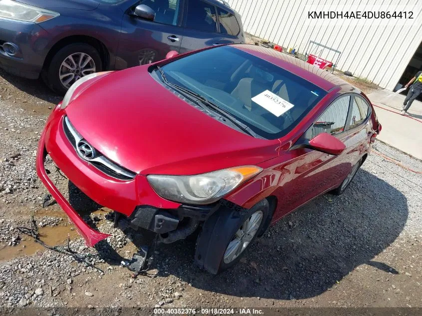 2013 Hyundai Elantra Gls VIN: KMHDH4AE4DU864412 Lot: 40352376