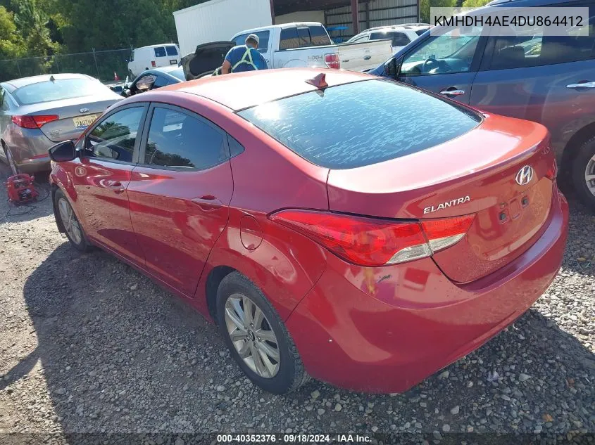 2013 Hyundai Elantra Gls VIN: KMHDH4AE4DU864412 Lot: 40352376