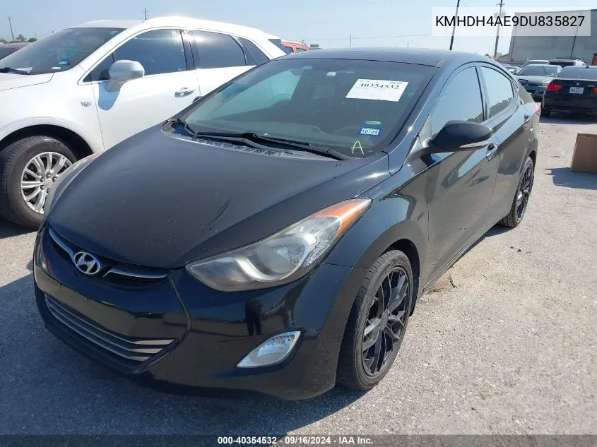 2013 Hyundai Elantra Limited VIN: KMHDH4AE9DU835827 Lot: 40354532