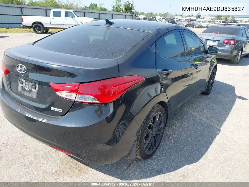 KMHDH4AE9DU835827 2013 Hyundai Elantra Limited