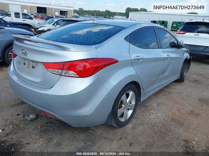 2013 Hyundai Elantra Gls VIN: 5NPDH4AE7DH273649 Lot: 40363839