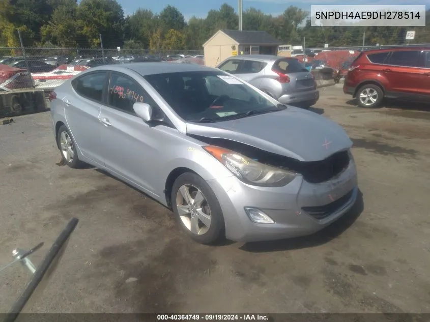 2013 Hyundai Elantra Gls VIN: 5NPDH4AE9DH278514 Lot: 40364749