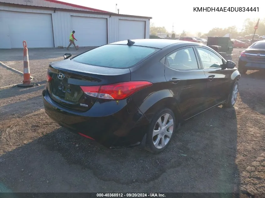 2013 Hyundai Elantra Limited VIN: KMHDH4AE4DU834441 Lot: 40368512