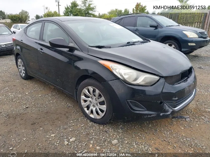 2013 Hyundai Elantra Gls VIN: KMHDH4AE3DU591253 Lot: 40369895