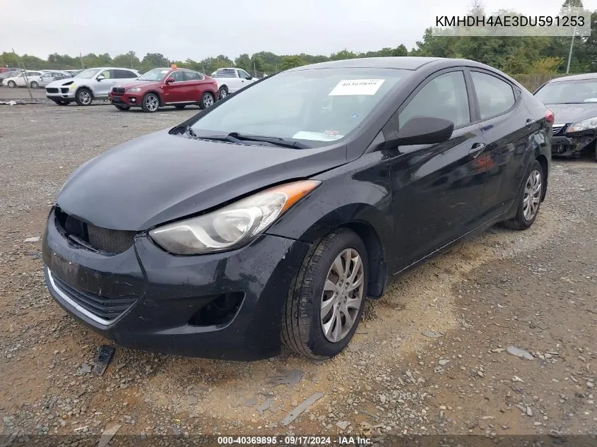 2013 Hyundai Elantra Gls VIN: KMHDH4AE3DU591253 Lot: 40369895