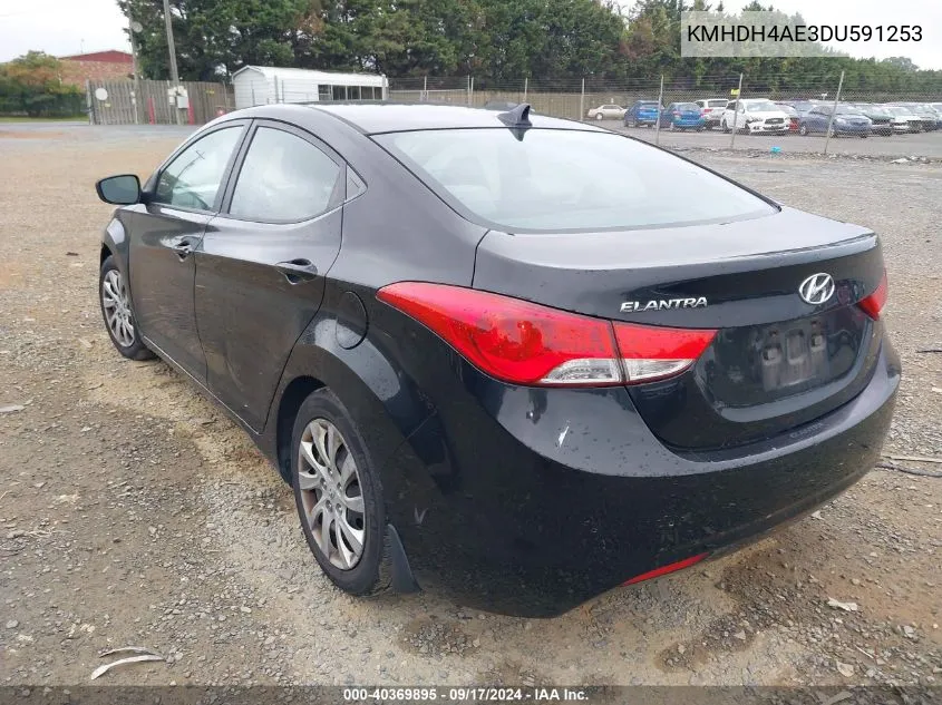 2013 Hyundai Elantra Gls VIN: KMHDH4AE3DU591253 Lot: 40369895