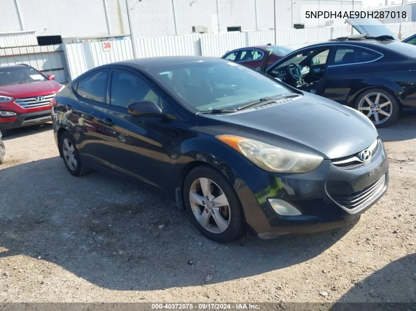 2013 Hyundai Elantra Gls VIN: 5NPDH4AE9DH287018 Lot: 40372075