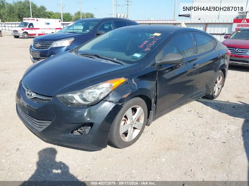 2013 Hyundai Elantra Gls VIN: 5NPDH4AE9DH287018 Lot: 40372075