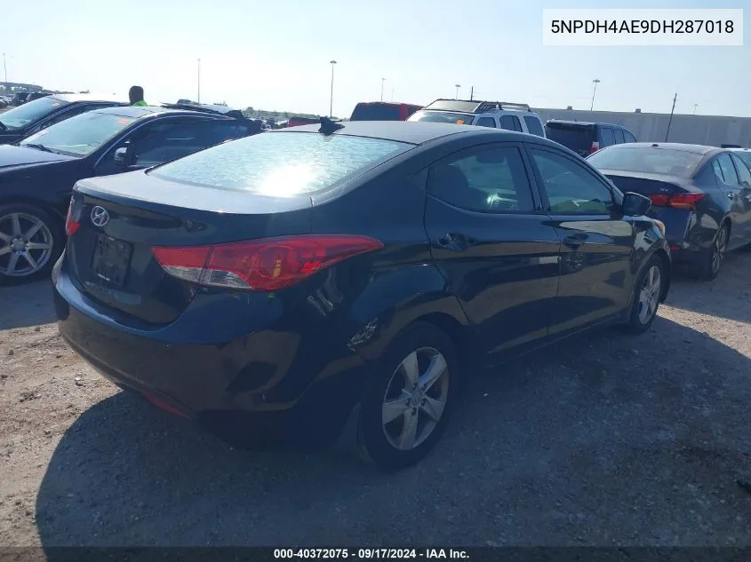 2013 Hyundai Elantra Gls VIN: 5NPDH4AE9DH287018 Lot: 40372075