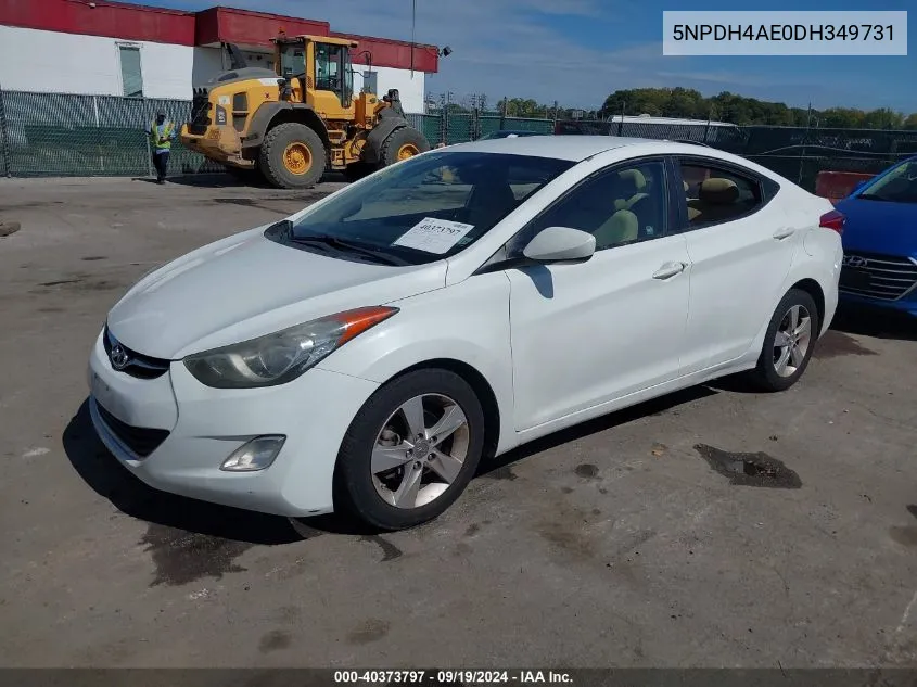 2013 Hyundai Elantra Gls VIN: 5NPDH4AE0DH349731 Lot: 40373797