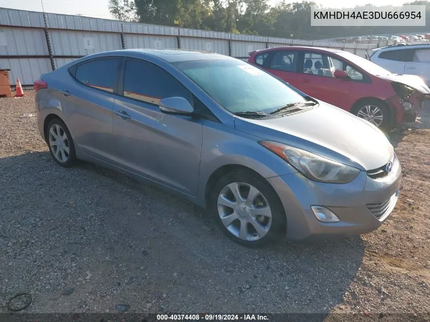 2013 Hyundai Elantra Limited VIN: KMHDH4AE3DU666954 Lot: 40374408