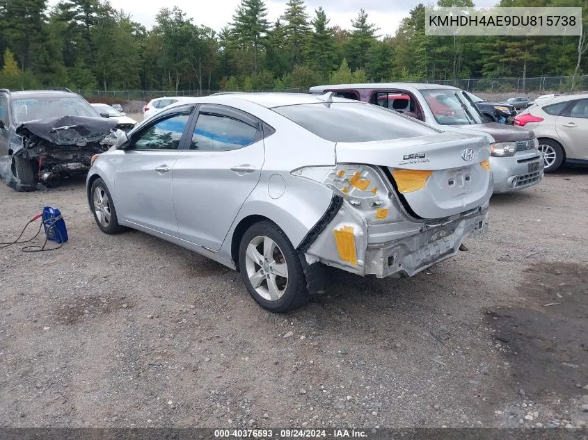 2013 Hyundai Elantra Gls/Limited VIN: KMHDH4AE9DU815738 Lot: 40376593