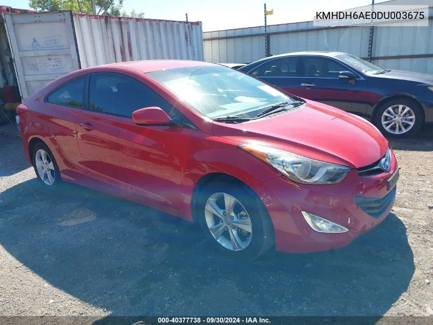 KMHDH6AE0DU003675 2013 Hyundai Elantra Gs