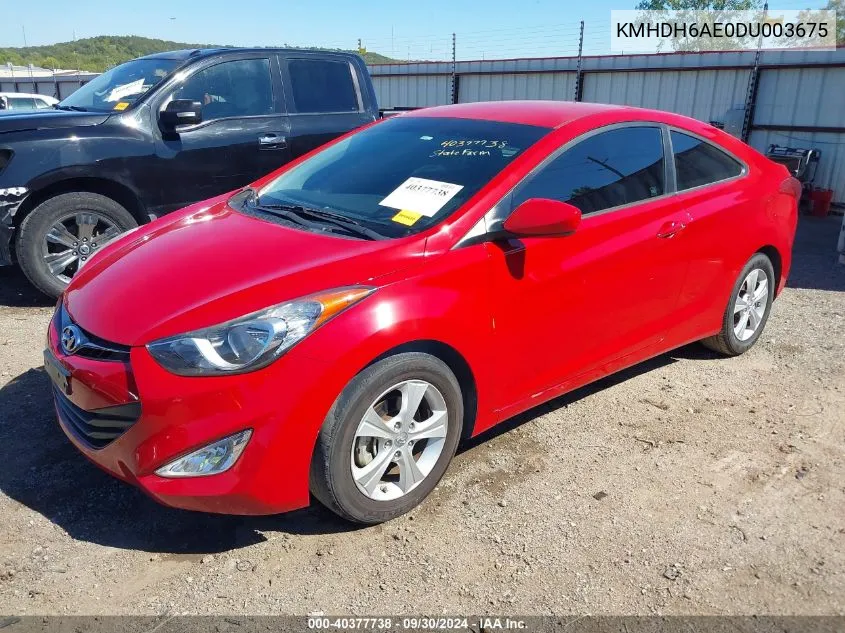 KMHDH6AE0DU003675 2013 Hyundai Elantra Gs