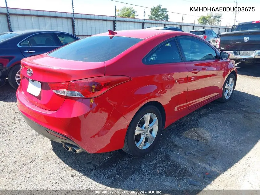 KMHDH6AE0DU003675 2013 Hyundai Elantra Gs