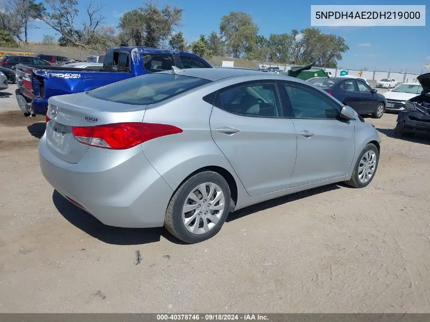 5NPDH4AE2DH219000 2013 Hyundai Elantra Gls