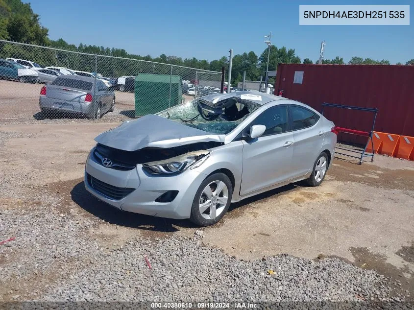 5NPDH4AE3DH251535 2013 Hyundai Elantra Gls