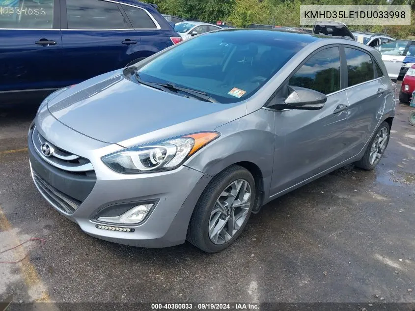 2013 Hyundai Elantra Gt Base W/Blue VIN: KMHD35LE1DU033998 Lot: 40380833