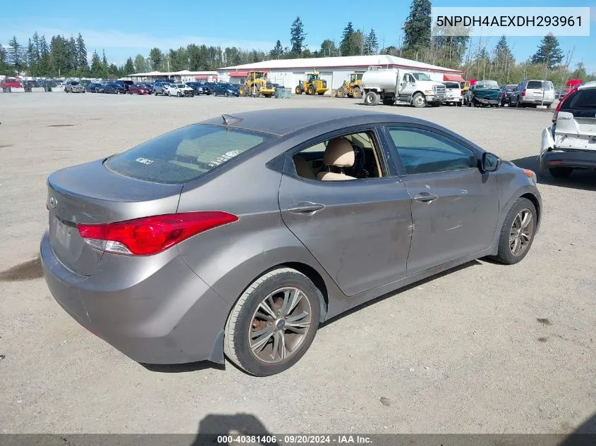 5NPDH4AEXDH293961 2013 Hyundai Elantra Gls