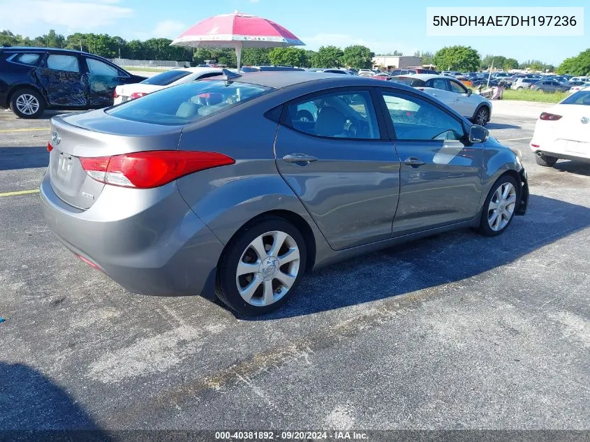 2013 Hyundai Elantra Limited VIN: 5NPDH4AE7DH197236 Lot: 40381892