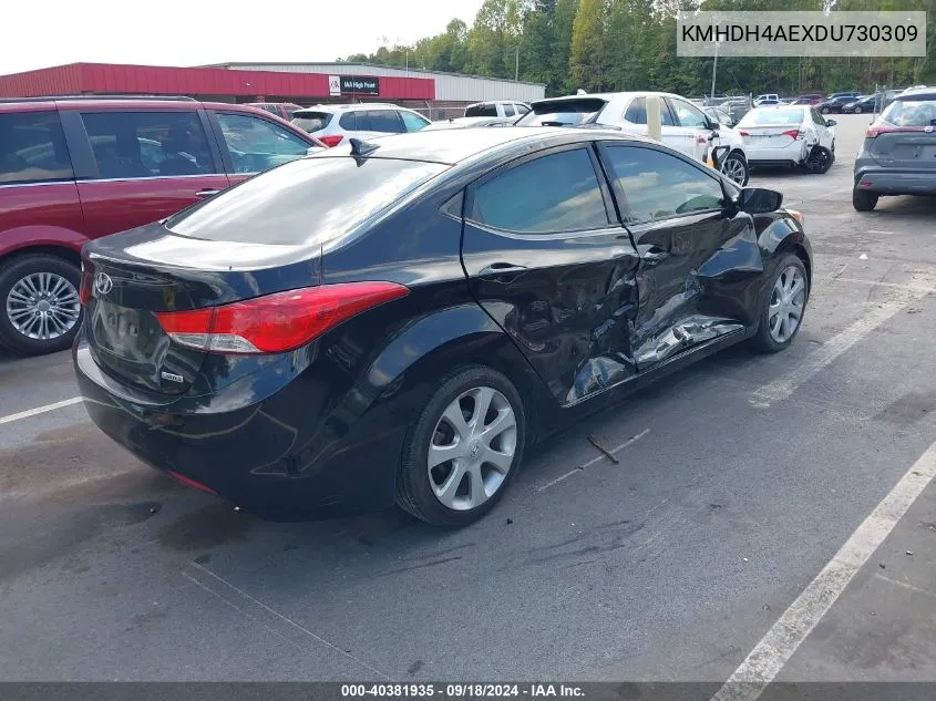 2013 Hyundai Elantra Limited VIN: KMHDH4AEXDU730309 Lot: 40381935