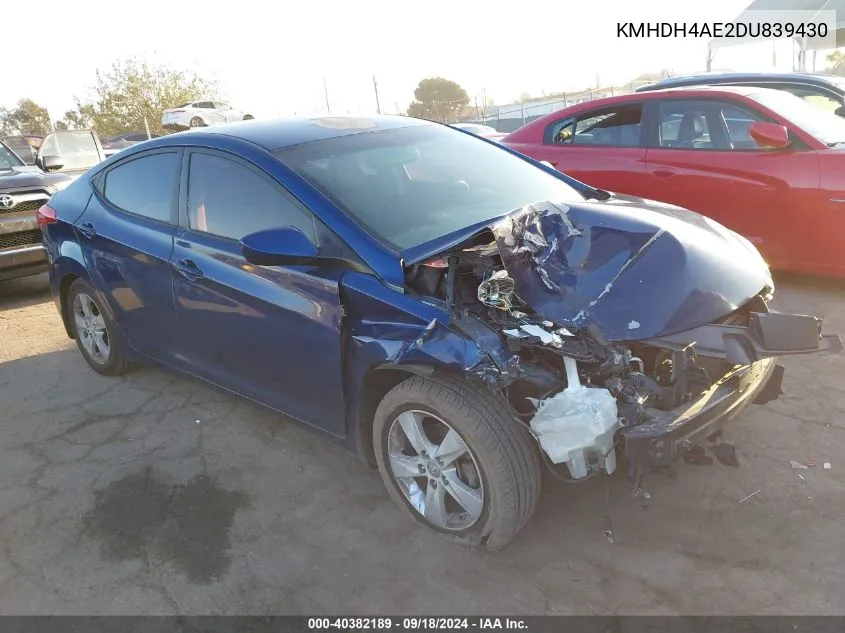 KMHDH4AE2DU839430 2013 Hyundai Elantra Gls